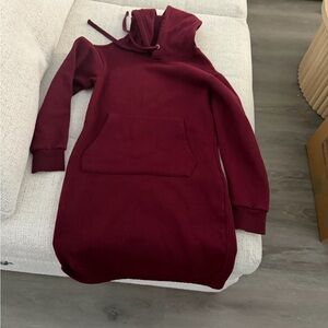 Burgundy Hoodie Dress